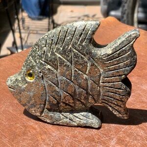 PYRITE HAND CARVED FISH